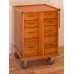 GI-R20 Oak 5-Drawer Roller Cabinet