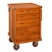 EDU GI-R20 Oak 5-Drawer Roller Cabinet