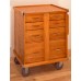 EDU GI-R24 Oak 5-Drawer Roller Cabinet